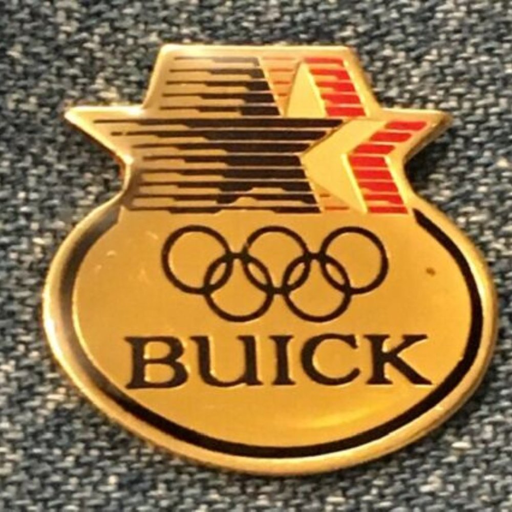 Buick Olympic Commemorative Pin from 1984 Los Angeles Games ~ LA Logo